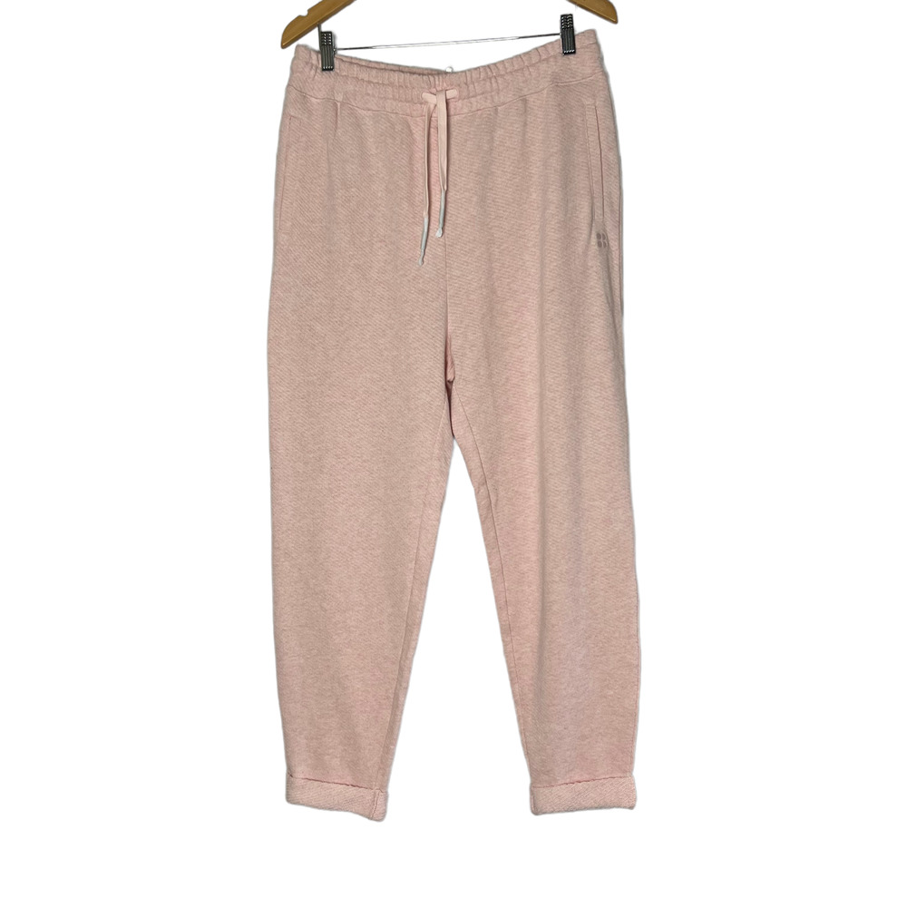 NWT Sweaty Betty Size 14 Nestle Up Taper Trouser Organic Cotton Antique Pink